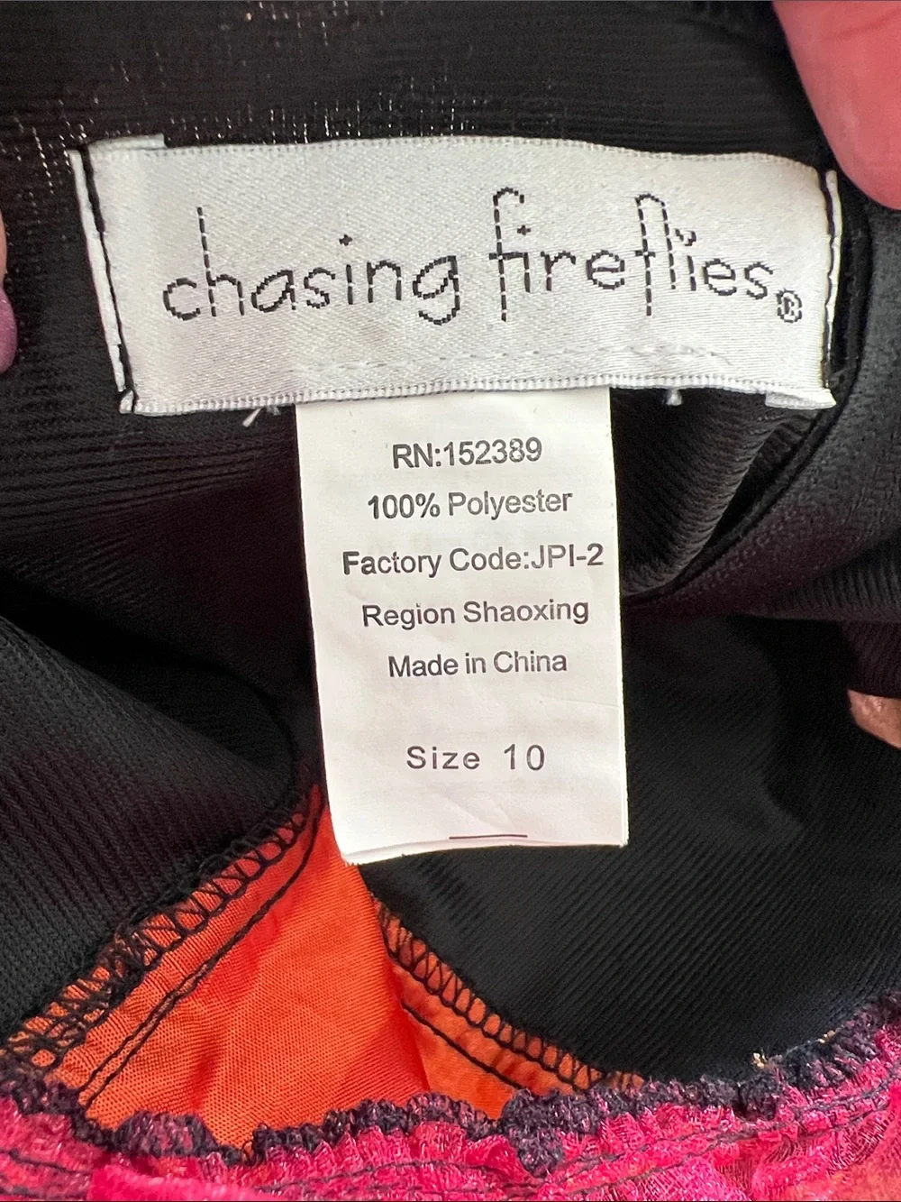 Chasing Fireflies Girl's Autumn Fall Witch Halloween Costume Dress Up Size 10